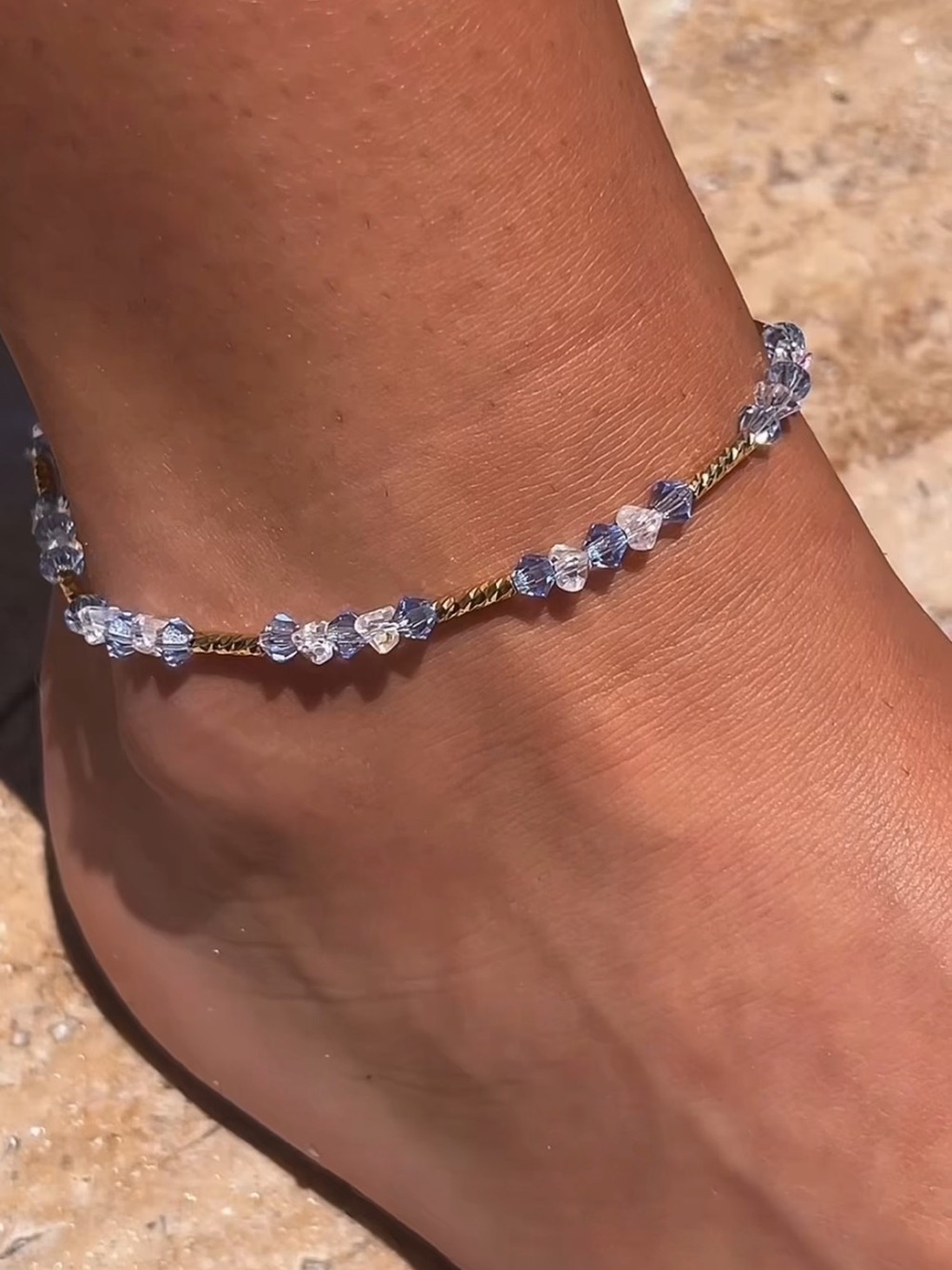Beaded Anklet | Handmade Stretch Anklet